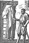 A Jesuit, disemboweled in 

Scotland, 1615. Tanner, Societas Jesu Usque ad Sanguinis (Prague, 1675)