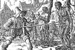 Murder of David van der 

Leden.., 1554. Martelaers Spiegel