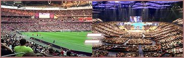 fallen church = sporting event